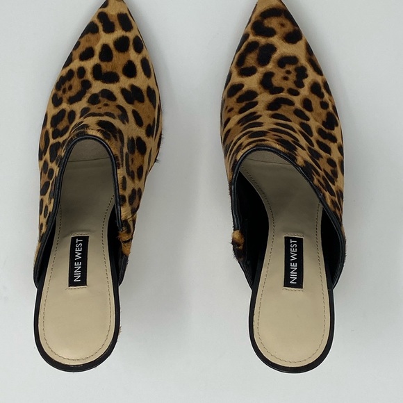 NEW Nine West Leopard Mules Size 9 - Picture 3 of 5